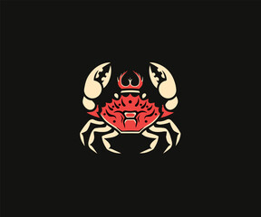 crab logo design mascot illustration