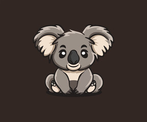 koala mascot logo illustration