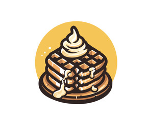 cake cartoon illustration logo