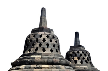 Borobudur stupa stone temple transparent background