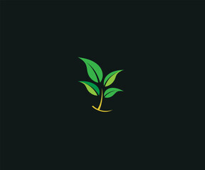 plant seed logo design template