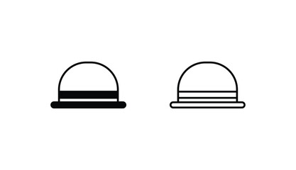 Sun Hat icon design with white background stock illustration