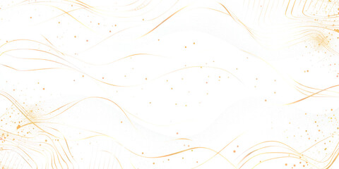 Abstract Golden Lines on Transparent Background