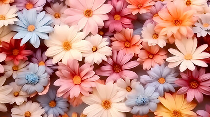 Colorful flowers background, season concept