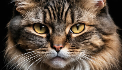 Fantasy Illustration of a cat. Digital art style wallpaper background.