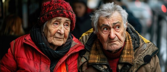 Elderly Couple Surrounded by Family & Friends in Urban Community, Bonding Through Shared Experiences & Mutual Support for Happiness & Unity