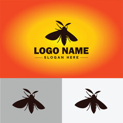 Moth insect logo vector art icon graphics for business brand icon Moth logo template