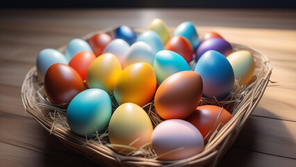 Naklejka premium Easter eggs illustration