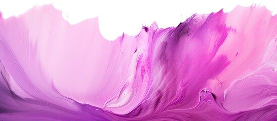 Purple paint is swirled on a white surface with a white background - obrazy, fototapety, plakaty