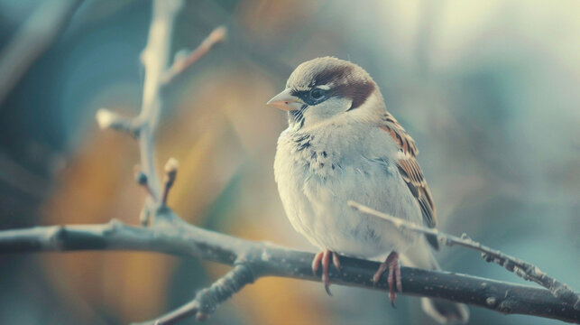 cute sparrow images closed view.