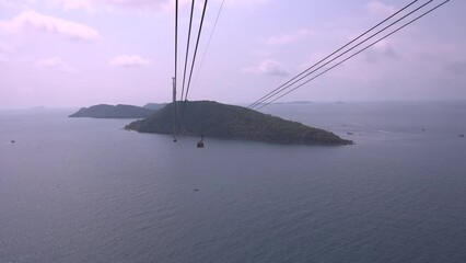 Cable Car, Phu Quoc island, Vietnam - the longest cable in the world - Powered by Adobe