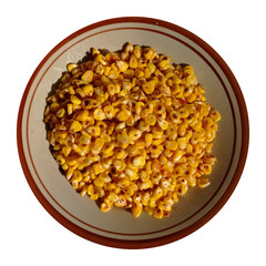corn flakes on a plate