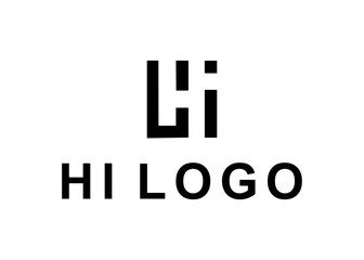 Fototapeta premium hi logo, design, Vector, illustration, creative icon, template
