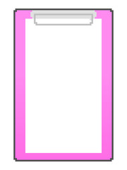 Pixel art of pink clipboard