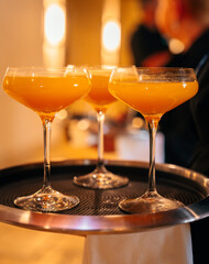 cocktail in the bar luxury restaurant 