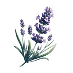 Obraz premium lavender isolated on transparent background