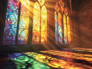 stained glass window in church