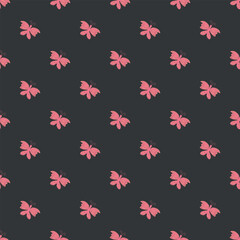Seamless butterfly pattern. ornament with butterflies. drawn spring illustration