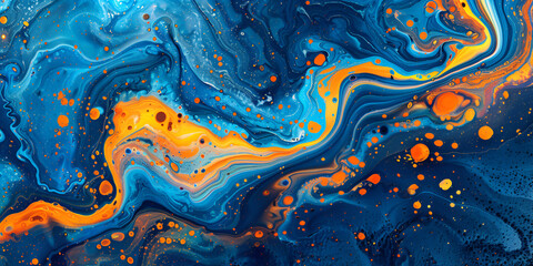 Abstract marbling oil acrylic paint background, generative ai
