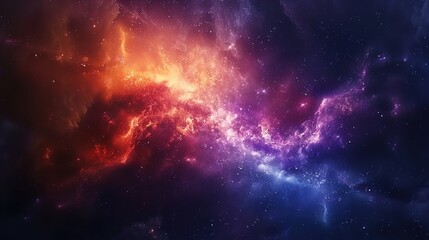Fototapeta na wymiar Colorful Galaxy Nebula in Starry Night