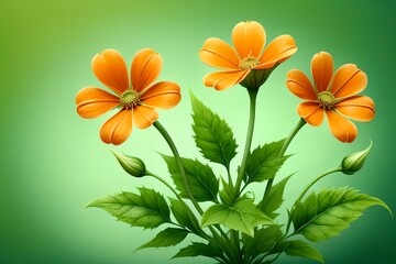 unusual orange flower with green foliage