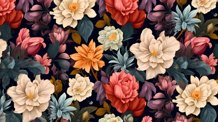 Behang Floral seamless pattern © Derby