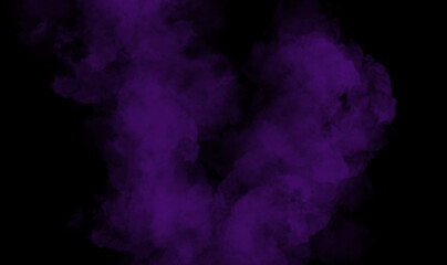 Purple smoke on black background