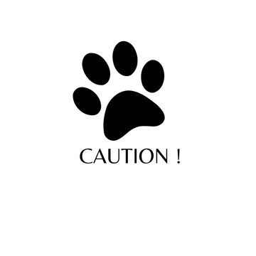 The word "caution" for logo design. Graphic design for t-shirt prints, mug prints, gift & souvenirs prints and appropriate print media. Vector and illustration.