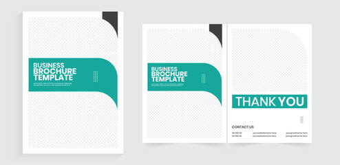 Bifold brochure design. Bifold brochure templates. Folded vector booklet design. Print marketing materials layout design. A4 annual report business plan layout.