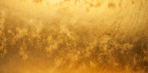 Gold brush stroke and texture golden. Abstract oil paint golden texture background, pattern of gold brush strokes. Golden texture brush stroke used as background. - obrazy, fototapety, plakaty