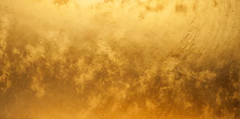 Foto op Plexiglas Gold brush stroke and texture golden. Abstract oil paint golden texture background, pattern of gold brush strokes. Golden texture brush stroke used as background. © Igor
