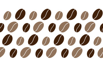 Abstract coffee beans Seamless pattern in trendy soft and dark brown. Background or wallpaper idea