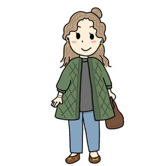 20代のママのイラスト