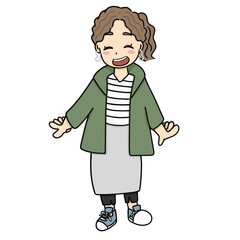 30代のママのイラスト