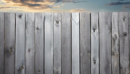Fototapeta premium Sleek Slate: Clean Grey Wood Plank Fence
