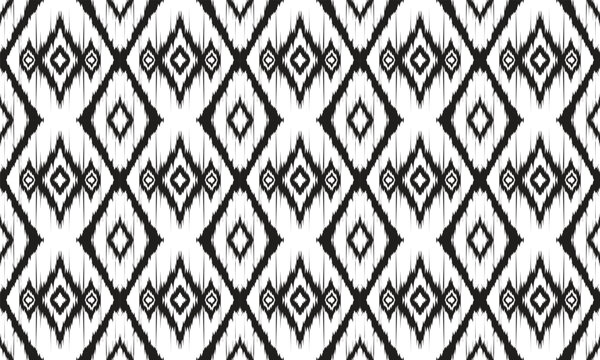 Hand draw Ikat geometric folk ornament. Tribal ethnic vector texture, seamless pattern in Aztec style.great for textiles, banners, wallpapers, wrapping vector design.