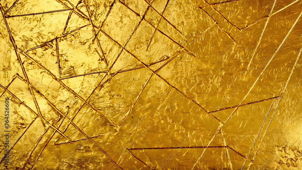 Poster golden abstract background or texture and gradients shadow on it.