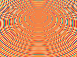 Psychedelic retro groove background. Colorful curved lines background.