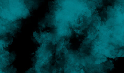 Blue smoke on black background