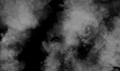 White smoke on black background