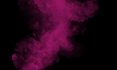 Pink smoke on black background