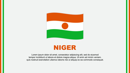 Niger Flag Abstract Background Design Template. Niger Independence Day Banner Social Media Vector Illustration. Niger Cartoon