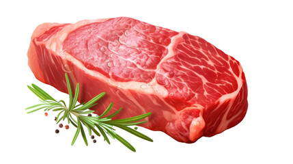 Fillet steak beef meat isolated on transparent and white background.PNG image.	