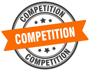 competition stamp. competition label on transparent background. round sign