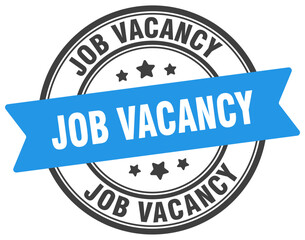 job vacancy stamp. job vacancy label on transparent background. round sign