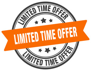 Fototapeta premium limited time offer stamp. limited time offer label on transparent background. round sign