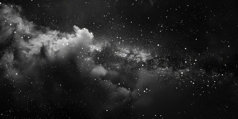 A stunning black and white photo of the night sky, perfect for various projects