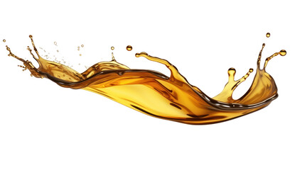 Oil splash  isolated on transparent and white background.PNG image.	
