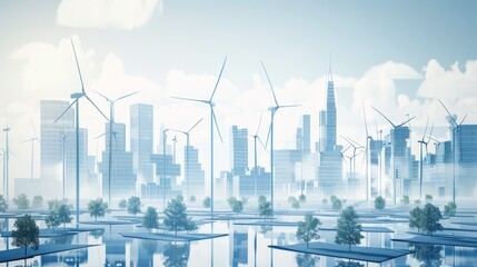 A futuristic city skyline in Ultra High Definition