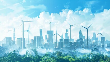 A futuristic city skyline in Ultra High Definition